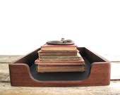 Vintage Wood  File Tray - Desk Organizer - Wooden Desk Tray File - MId Century Office