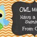 Girl or Boy - OWL MISS YOU End of School Bag Topper, teacher gift, classroom gifts (Printable) Chevron Chalkboard