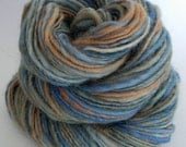 DENIM AND BOOTS - Polwarth wool, soft and warm, handspun yarn, single ply, sport weight