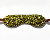 Calming eye mask / Eye pillow in green leaves