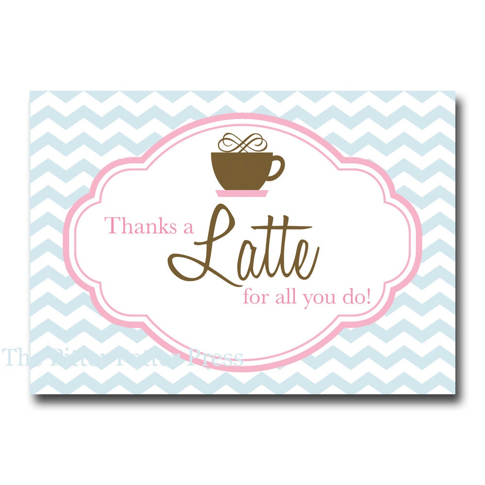 Printable Coffee Themed Teacher Appreciation Cards- INSTANT DOWNLOAD Il_170x135