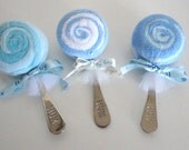 Washcloth Lollipops Set of 3, Baby Shower Gift, Shower Favors