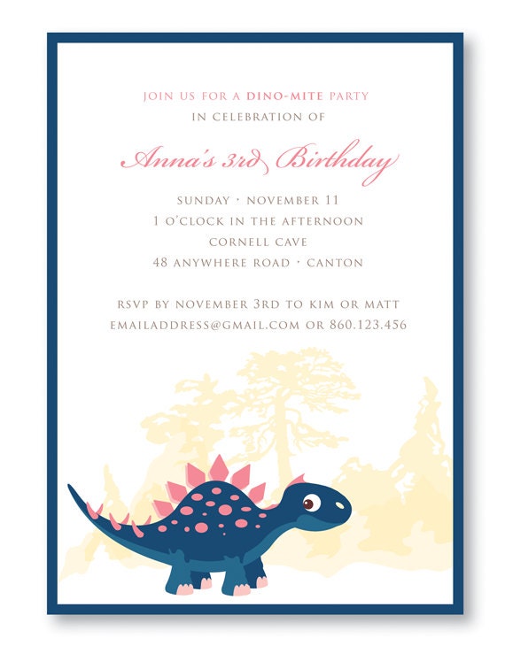 Dinosaur Party Invitation