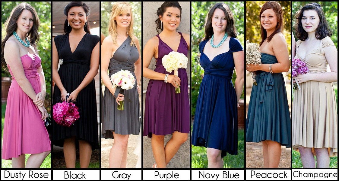 Convertible Dress Bridesmaid Dress - Jersey Infinity Wrap Style