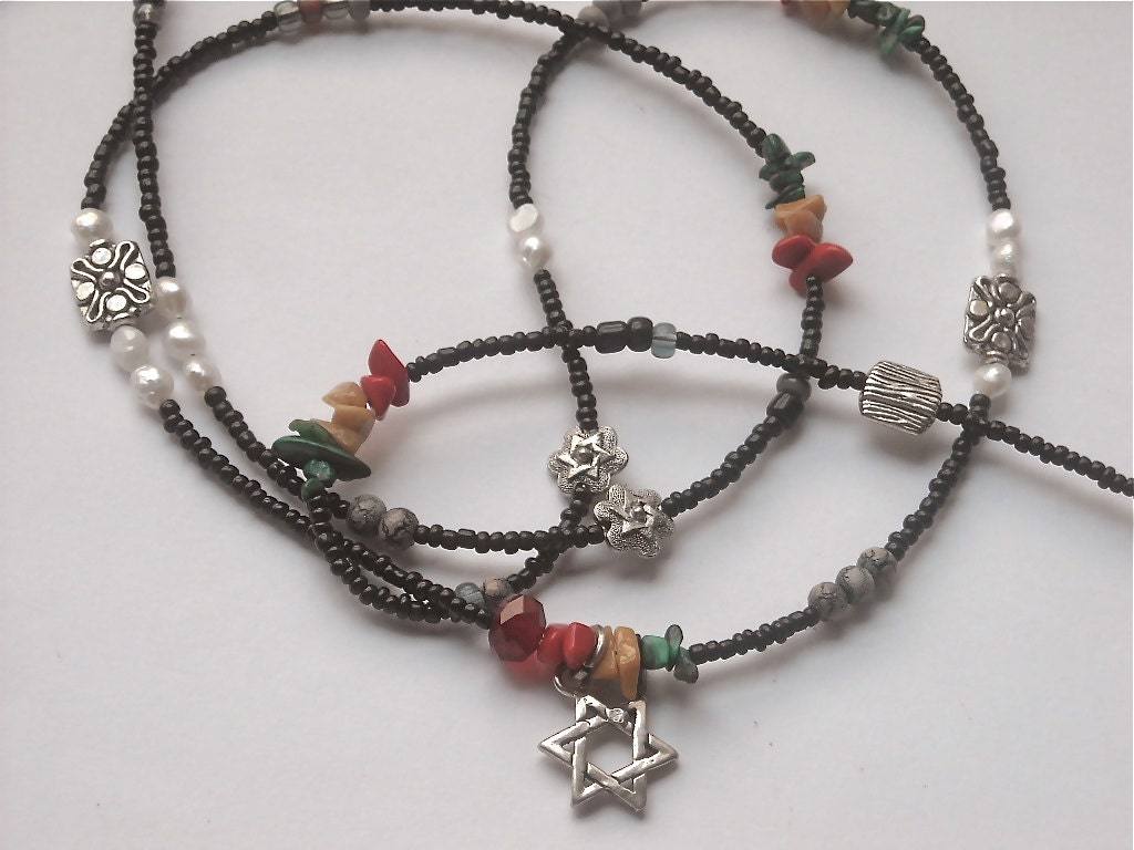 Rastafari Empress Waist Beads with the Lion of Judah