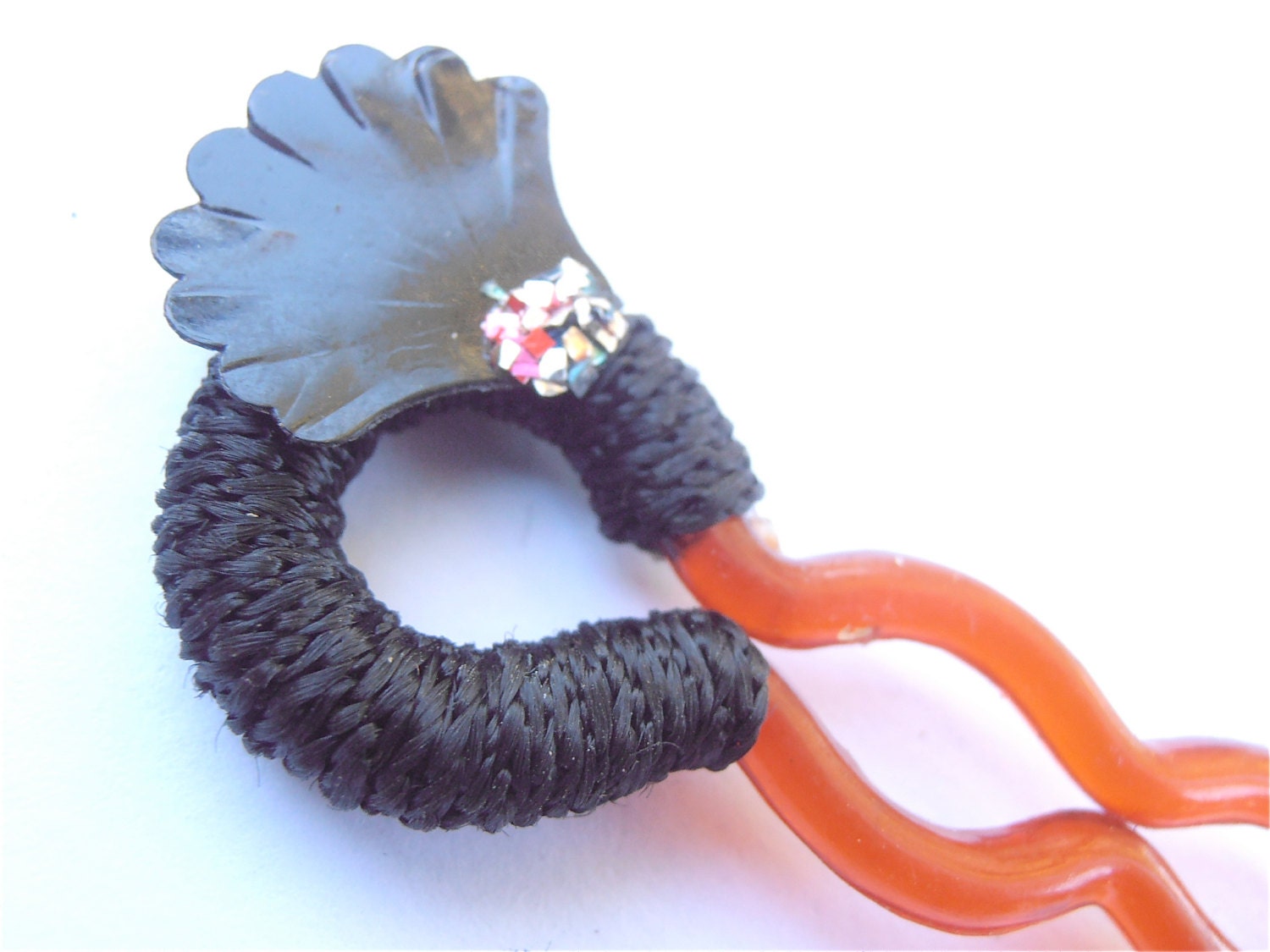 Vintage Faux Tortoise Hair Stick Color Amber Hair Stick Tortoise Hair Pick Black Fan Hair Fork Plastic Hair Comb Vintage Hair Accessory