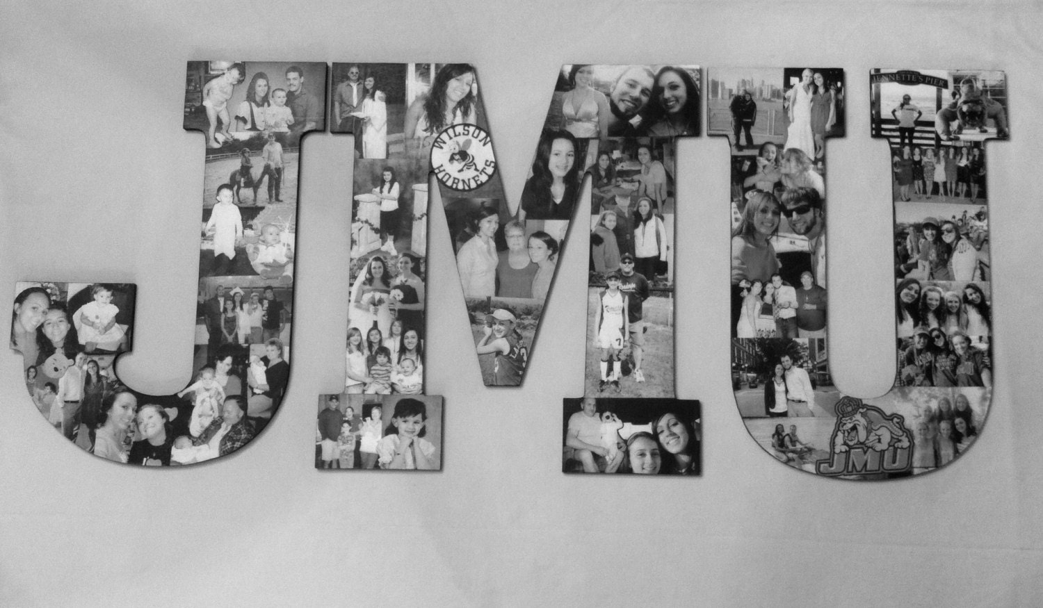 Three Custom Photo Collage Letters