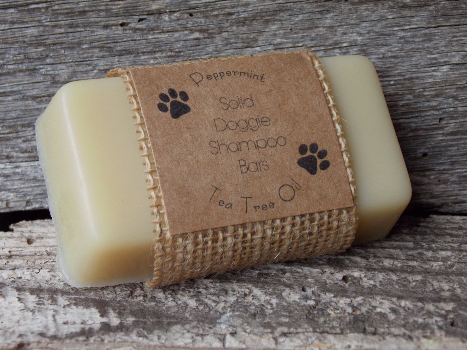 Solid Dog Shampoo Soap Bar Peppermint and Tea Tree Oil Doggie Shampoo Bar Dog Grooming Soap Bar Flea and Tick Soap