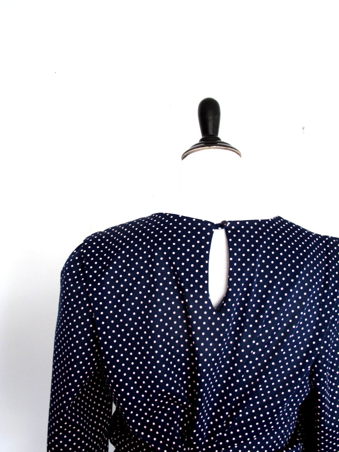 Polka Dot -plus size vintage dress - Navy and pink- size 18/ 20