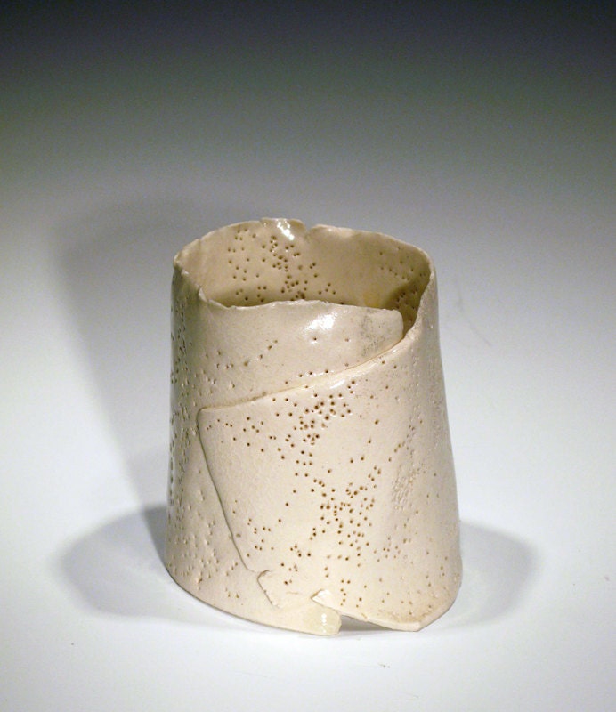 Translucent white porcelain votive
