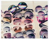 Paris street market - summer sunglasses - 8x10 print - colorful, whimsical wall decor - pink, black, orange pastels - Pick me