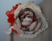 Fabulous hand made flower brooch