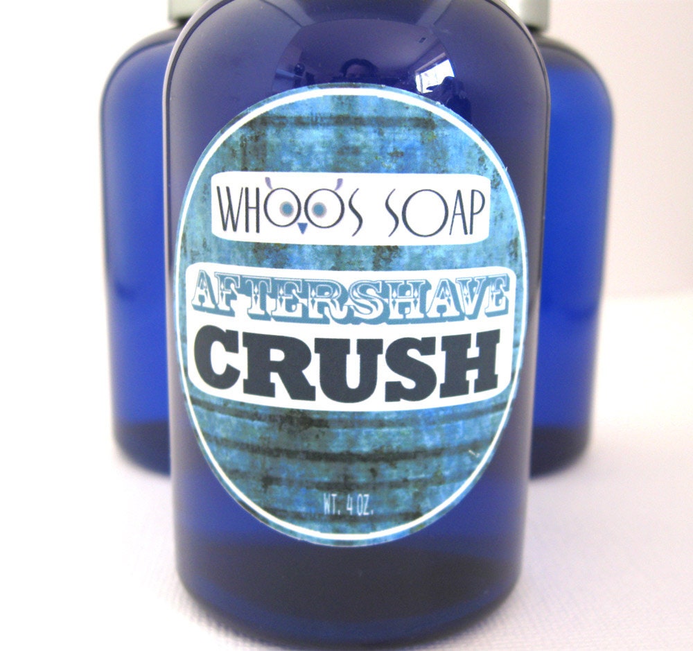 Crush Aftershave Men's Handmade 4 oz No Alcohol with Green Tea Extract