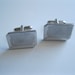 Silver Swank Grill Design Cuff Links Vintage