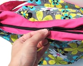 Zipper Closure. ADD ON to any Cotton Hobo Bag. Cross Body or Over Shoulder. Summer Fashion Accessory.