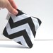 Chevron Pouch. Coin Purse. Change Wallet. Black and White Zig Zag Stripes. Zipper Closure you choose color Fabric Lined. Spring Line.