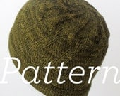 Knit Hat Pattern // ZigZag Swirl Hat - PATTERN ONLY - PDF