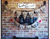 Welcome Home Burlap Banner