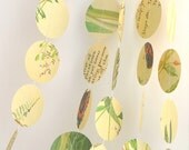 Vintage Paper Circle Garland, Wedding Garland, Upcyled Paper Garland, Wedding Backdrop, Country Diary Of An Edwardian Lady, Photo Prop 10FT