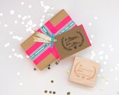 Laurel Wreath To From Rubber Stamp