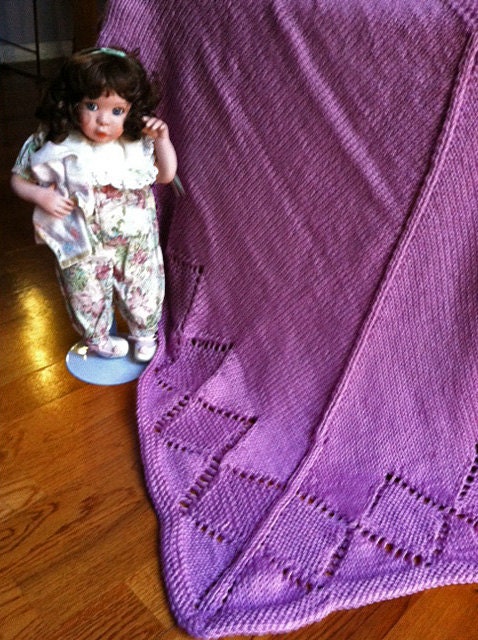 Beautiful Black Raspberry Soft Baby Blanket / Afghan
