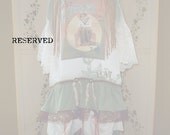 Custom Order Dress ... RESERVED The Wolf City Rodeo Victorian Cowgirl Long Fringe Suede Leather Collar Full Tulle Chiffon Bustle Skirt