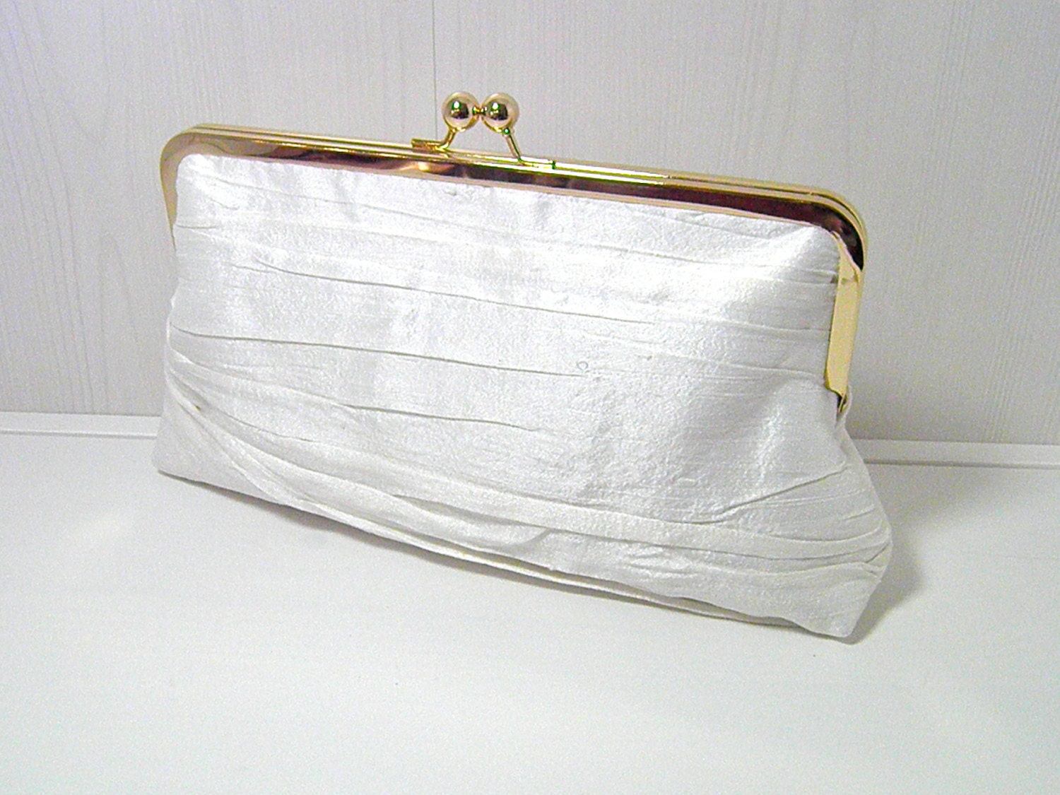10" Ivory Silk Clutch Bridal / Wedding