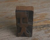 Antique Office Chair Wood Print Block
