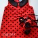 Ladybug Retro Red Black A-line Dress Shoes Set Infant Outfit Baby Shoes