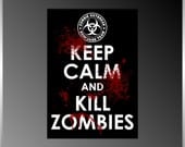 Keep Calm and Kill Zombies - Outbreak Vinyl Decal Bumper Sticker 3"x5"