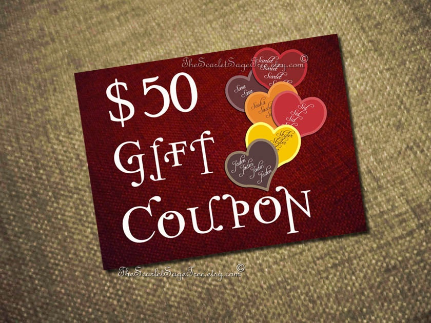 GIFT COUPON Certificate Printable Custom Design Invitation Paper Goods Decor Ideas DIY Wedding Party Template Certificate Christmas For Her