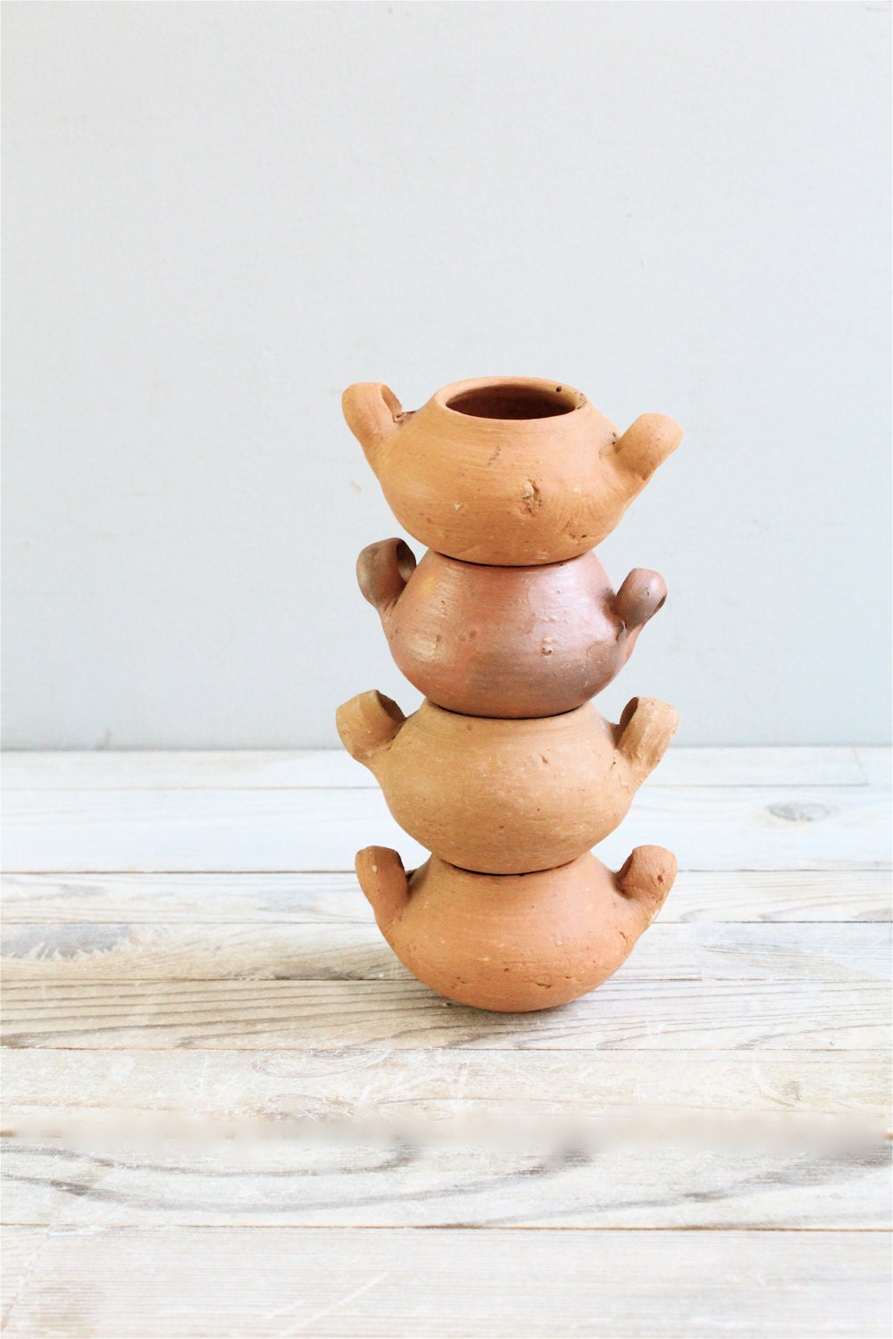 Vintage Set Serving Clay Pots