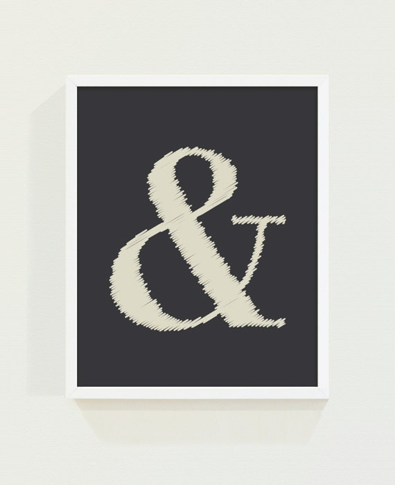 Ampersand Scribble Print - 8" x 10" Il_570xn