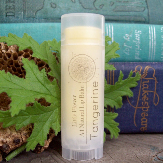 Tangerine Lip Balm, Natural Chapstick, Lip Balms Shea butter, Home and Living, Bath and body, Almond Scent chapstick