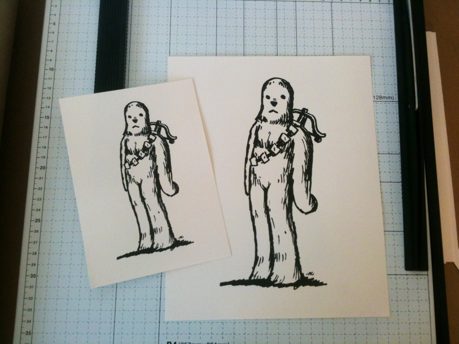 Chewbacca illustration print 5x7