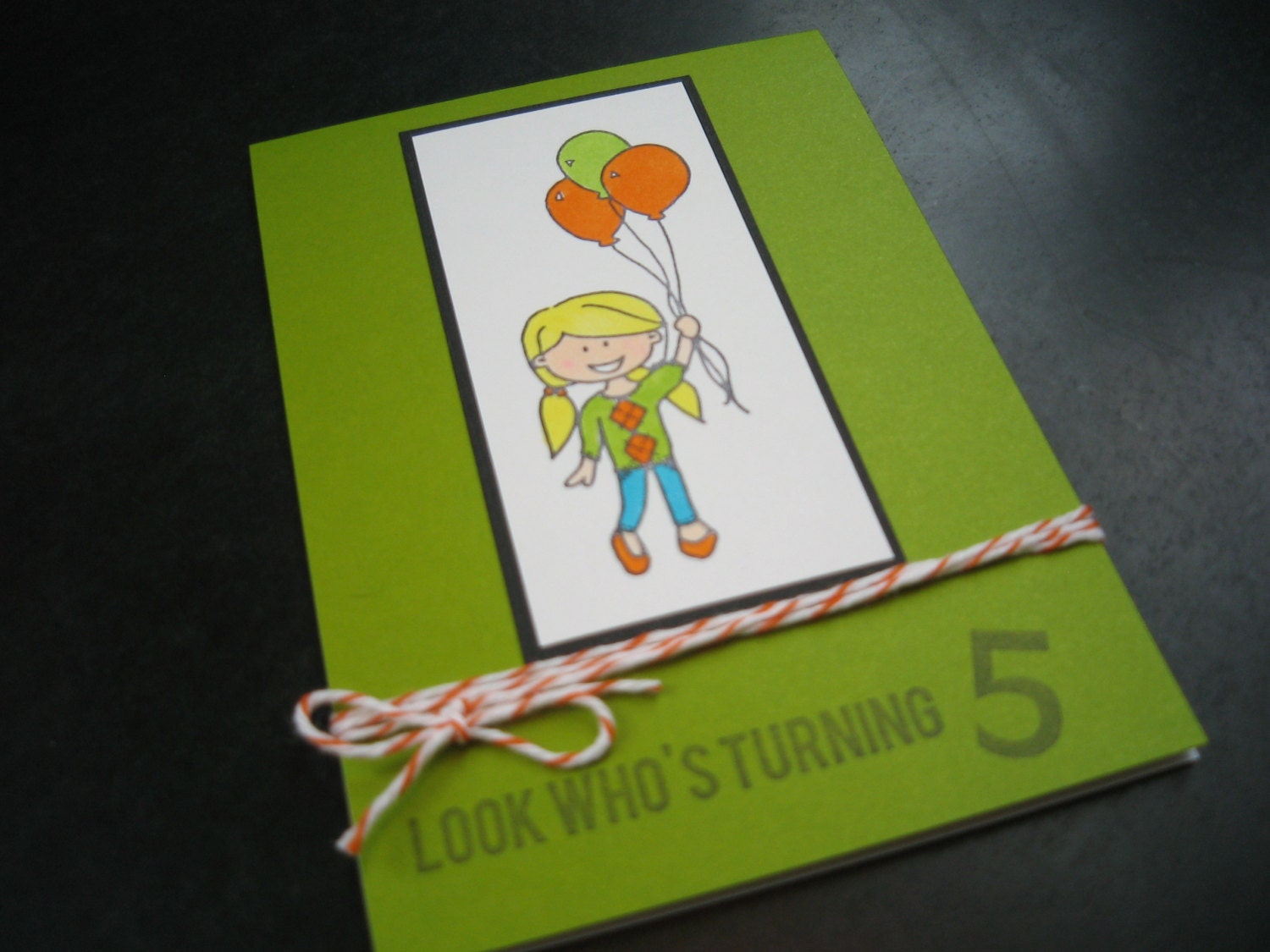 Birthday Card for Little Girl, Look Who's Turning 5