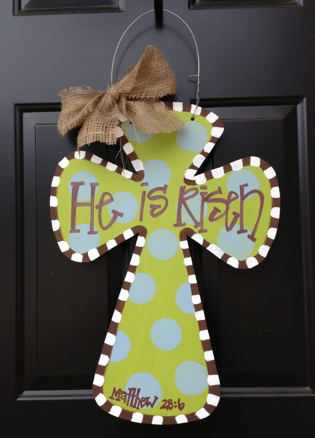 Easter Wooden Cross Door Hanger
