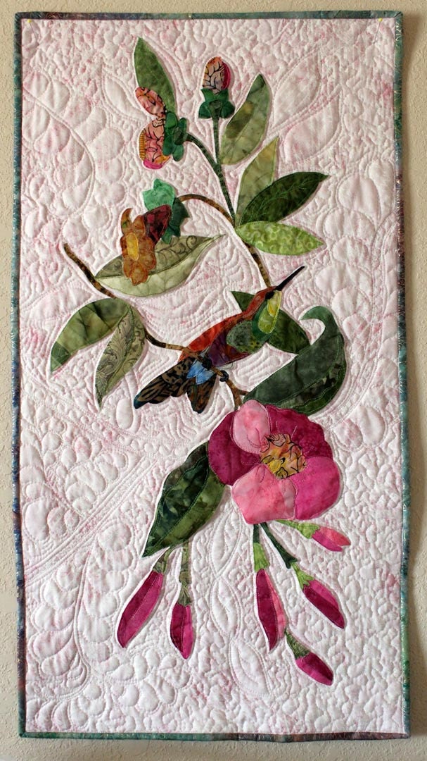 Hummingbird Slice Of Life Quilted Art