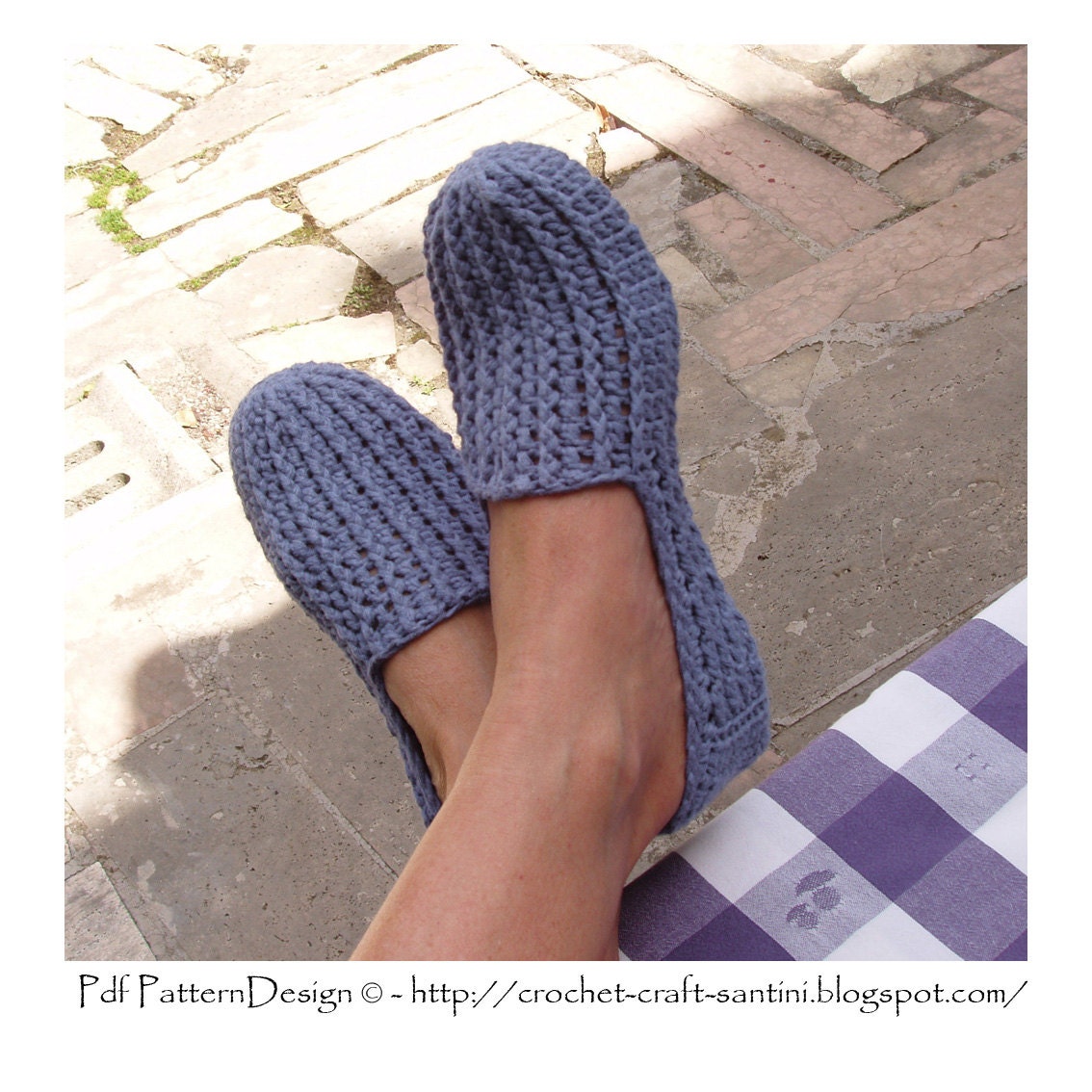 Denim Loafer-Espadrilles - The Basic Slipper CROCHET-PATTERN - Instant Download