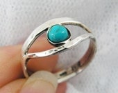 EYE OF RA - Turquise sterling silver ring (sr-9628). gift for her, unique jewelry