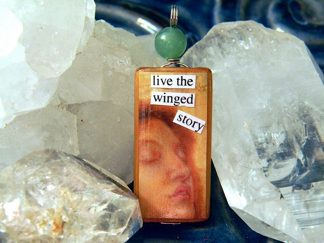 Live the Winged Story -- A Crystal Magick Glamourkin Pendant