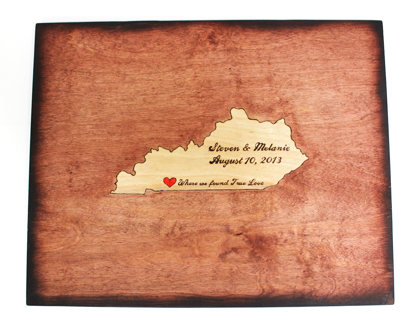 State: Rustic Wedding Guest Book Plaque. PERSONALIZED