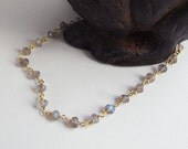 brilliant labradorite bracelet delicate gemstone sparkle 18k gold vermeil wire handmade jewelry