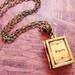 Double Reversible Book Locket Necklace, Always - turns over to - After all this time, holds 4 photos,notes,friends,family,lovers,remembrance