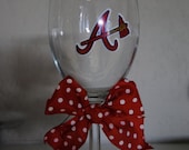 Atlanta braves wine glass 