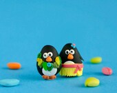 Hawaiian Penguin Post Earrings - Fun Penguin Jewelry - Summer Fashion