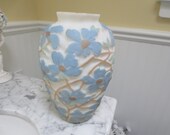 Vintage Lamp Base Raised Dogwood Floral Design