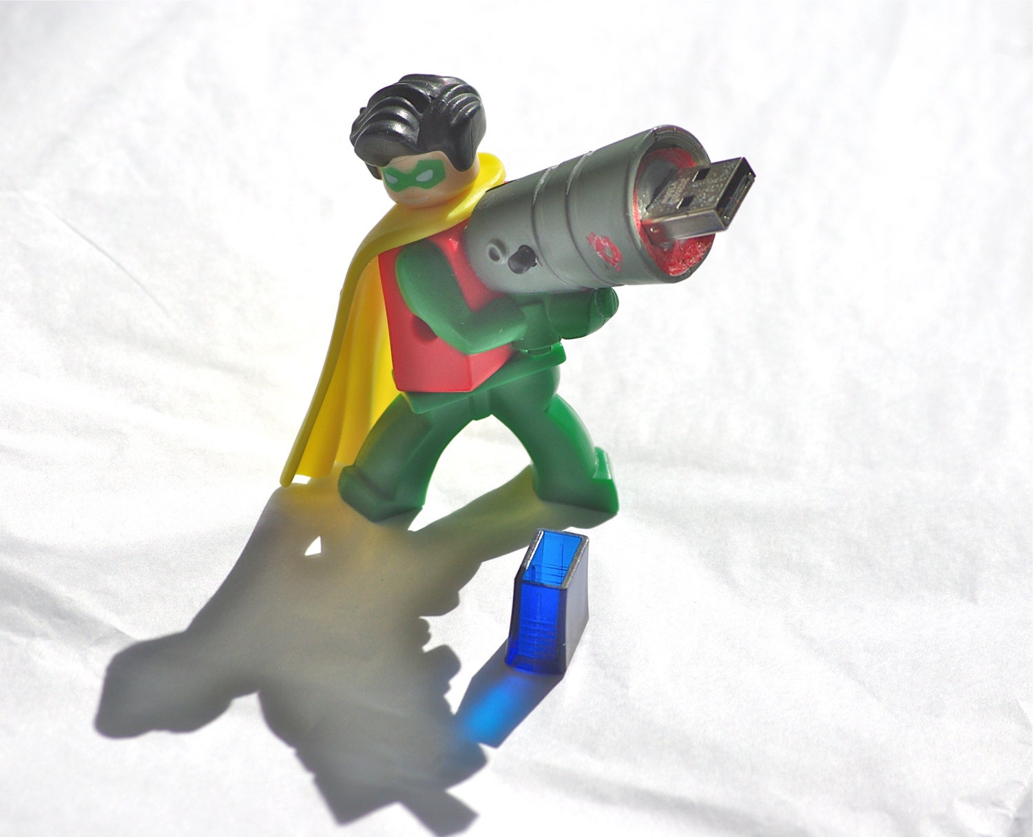 8GB Robin flash drive Boy Wonder USB memory stick gadget recycled mini figure dc comics superhero minifigure