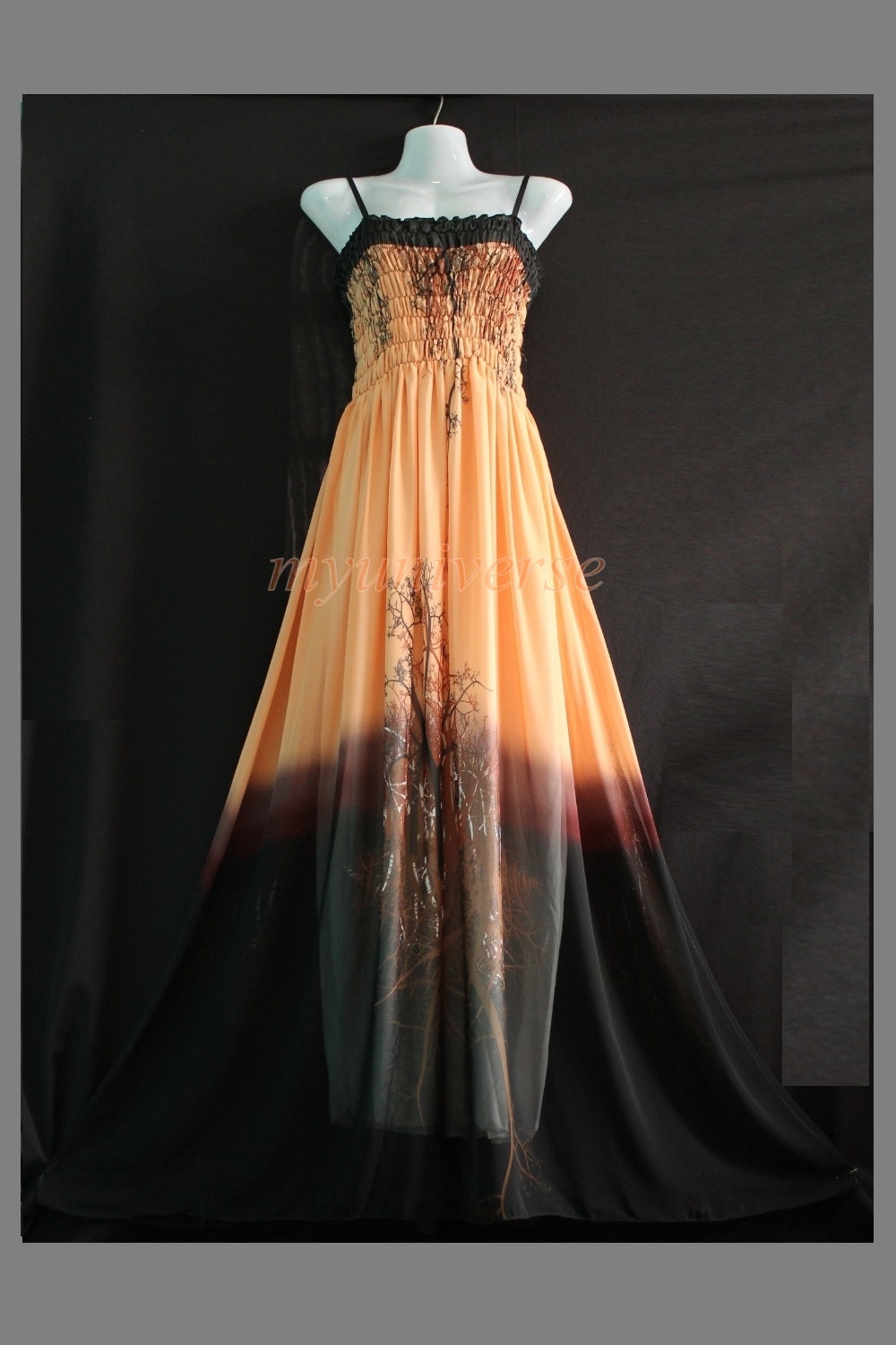 Peach Maxi Dress Bridesmaid Dress Women Plus Size Prom Long Evening Beach Party Secret of Lady Collection
