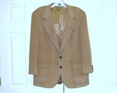 PBM Dillard's Camel Hair Men's Jacket / Blazer / Sport Coat / Sz. 44 / Cleaned / Excellent Condition